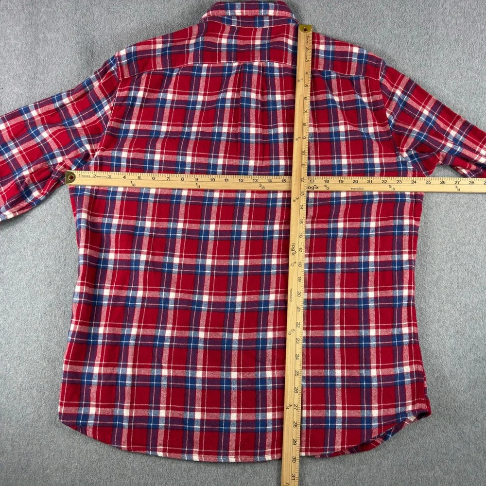 J. Crew Men's XL Red Blue Plaid Long Sleeve Flannel Shirt Nwt